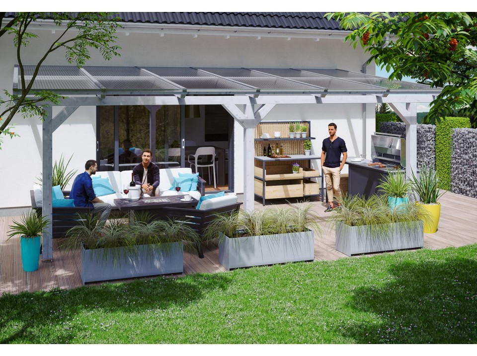 Carport double MILAN 620 x 600 (tuiles) Direct Abris