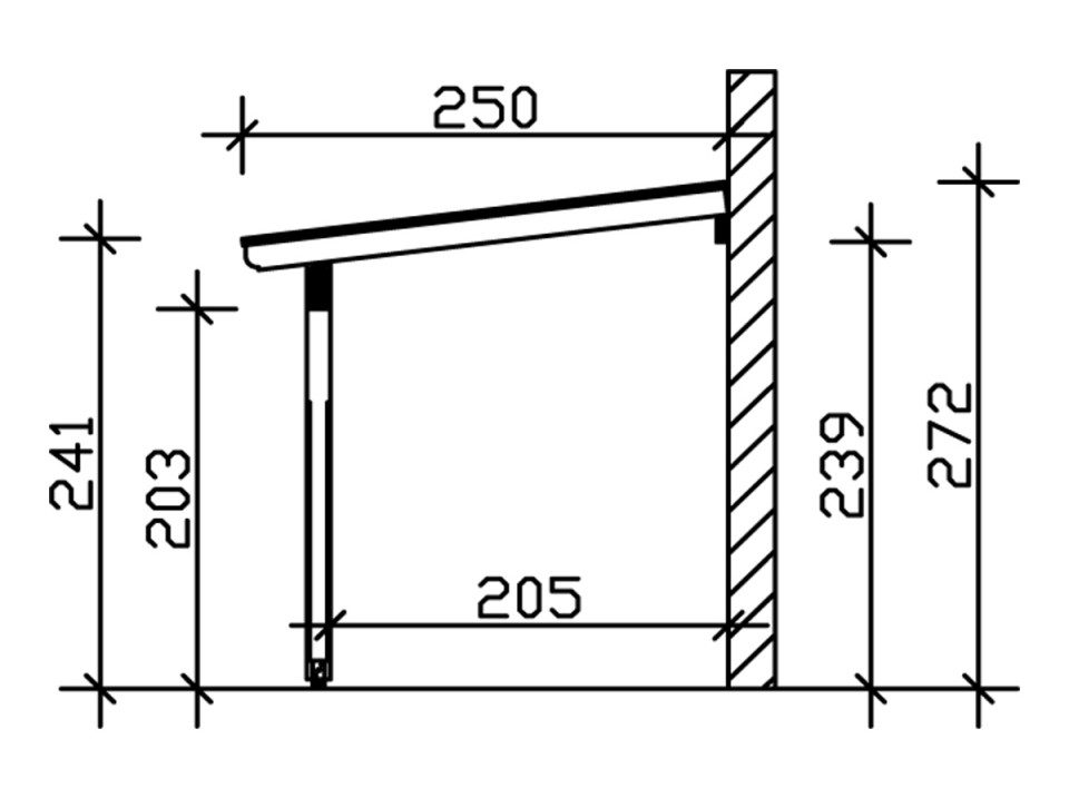 Pergola en bois MALAGA - 2 poteaux