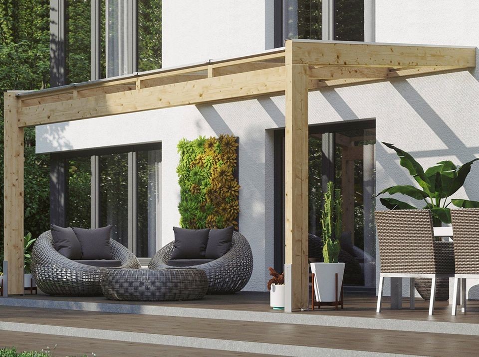 Pergola bois moderne en 23 modèles adossés ou autoportés