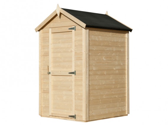Abri bois Fidji avec porte ouverte