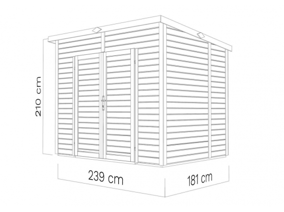mesures d'un abri en bois
