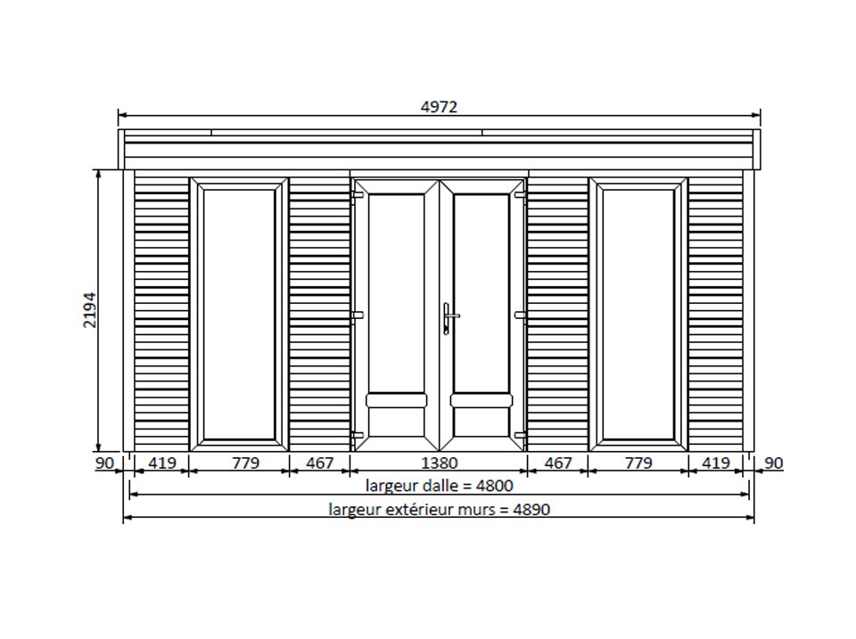 Bureau de jardin isolé ALERIA 15m2