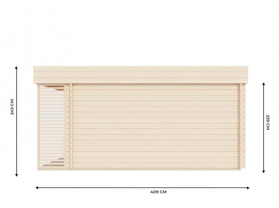 Mesure du côté du chalet de jardin