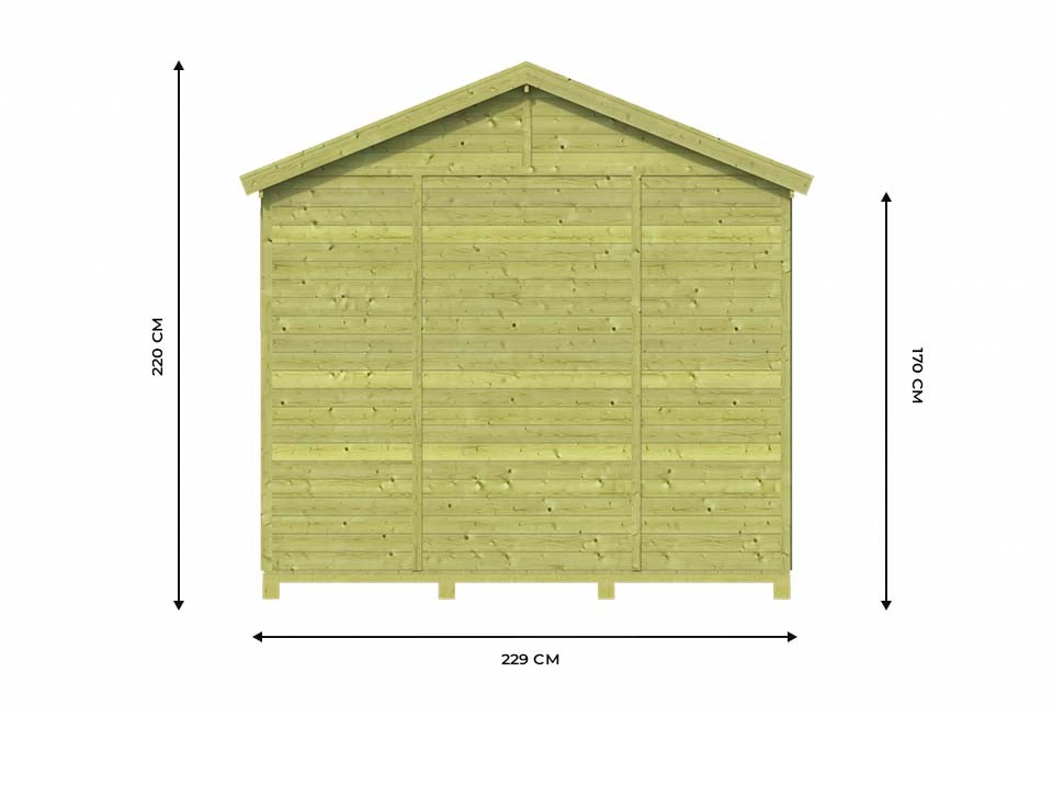Abri bois Bali 120 X 180 - 14 mm Abri bois Bali 120 X 180 - 14 mm, Armoire de jardin et Abri de stockage - Direct-abris