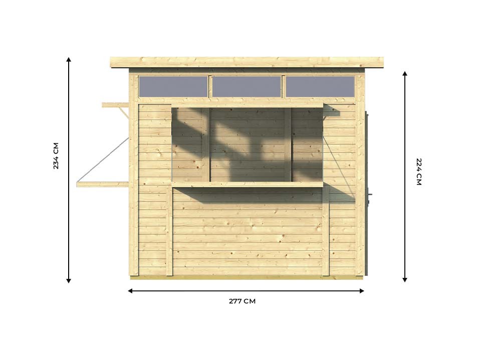 Abri bois Java 181 X 175 - 19 mm Abri bois Java 181 X 175 - 19 mm, Armoire de jardin et Abri de stockage - Direct-abris