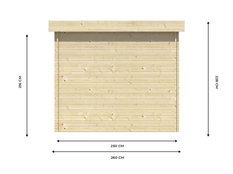 Abri bois Tonga 181 X 239 - 19 mm Abri bois Tonga 181 X 239 - 19 mm, Armoire de jardin et Abri de stockage - Direct-abris