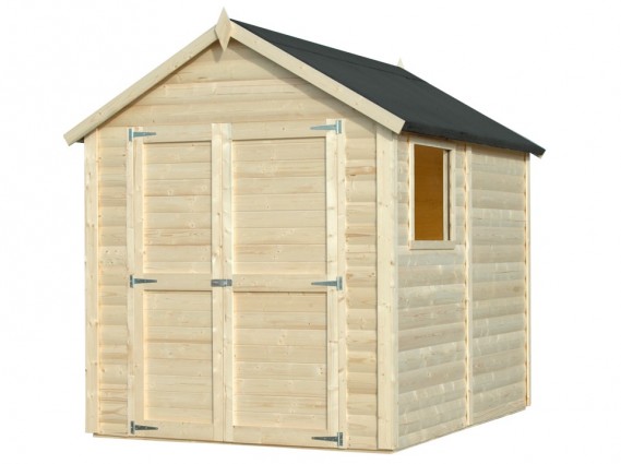 abri de jardin en bois, porte double