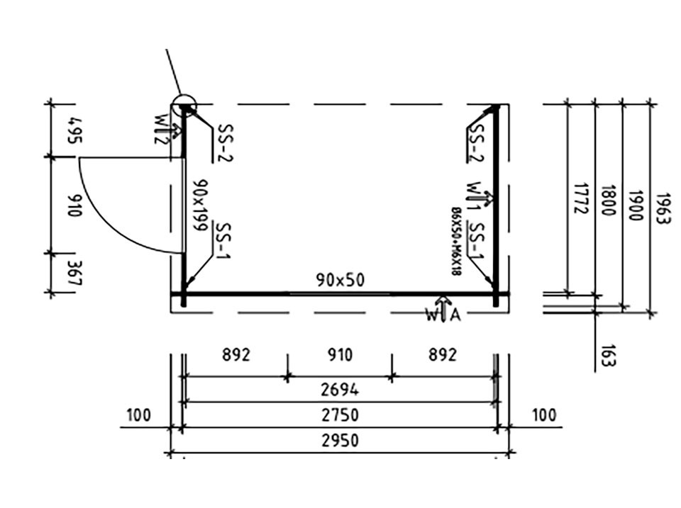 Abri de jardin adossable ADOSS 9 - 28mm