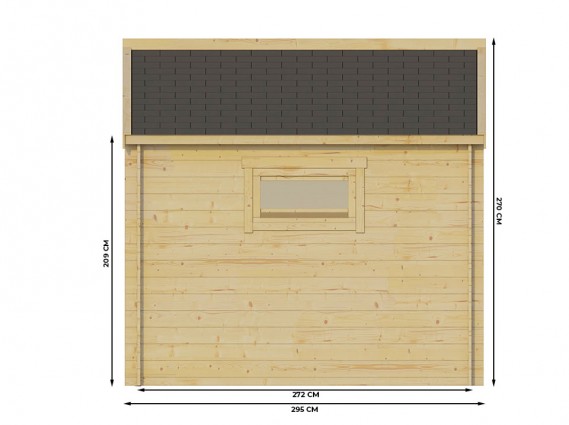 Mesures du côté d'abri de jardin adossable pour espace étroit