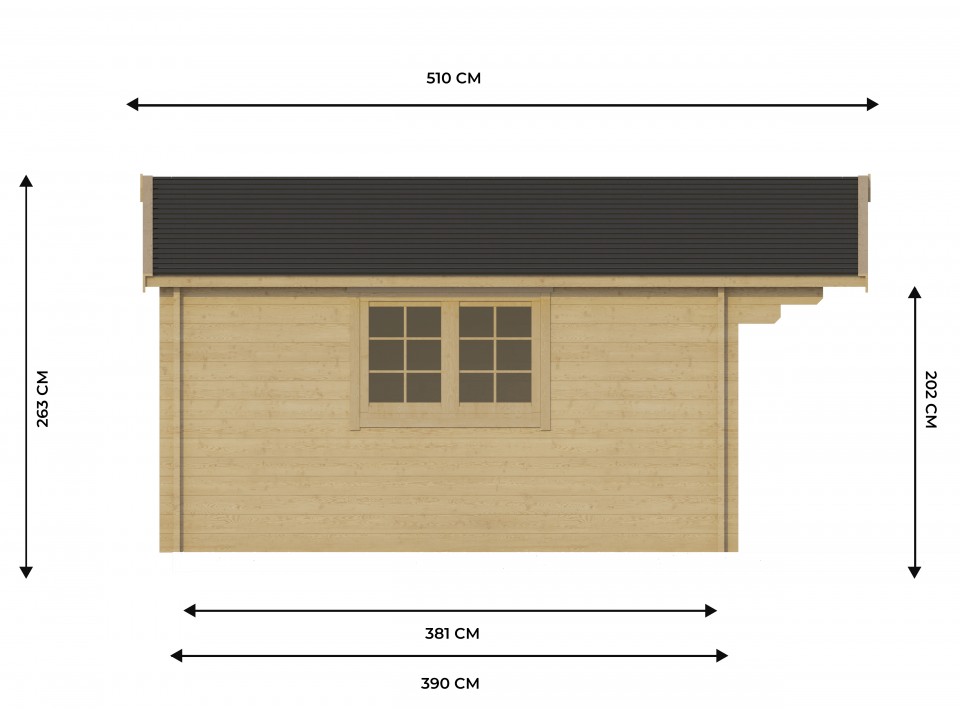 CHALET DE JARDIN CLAIRA 18M2 - 44MM