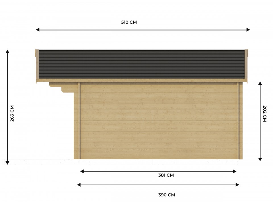 Abri de jardin en résine - 6,55 m² - style chalet - colori nature - Traité  anti-UV