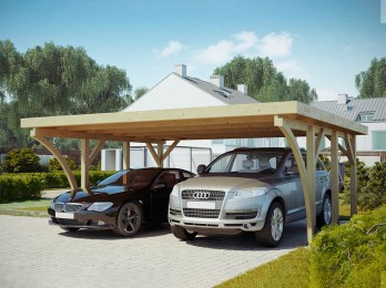 Carport bois 1 voiture Le Havre 18 - 22.75 m² non couvert