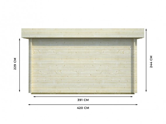 Mesure du garage en bois toit plat