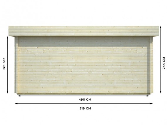 Les mesures du garage en bois toit plat