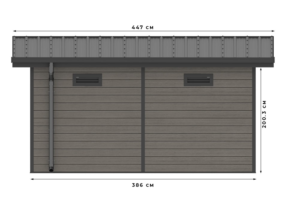 Cache poubelle 3.25 m2 - aluminium Cache poubelle 3.25 m2 - aluminium, Cache Poubelle - Direct-abris