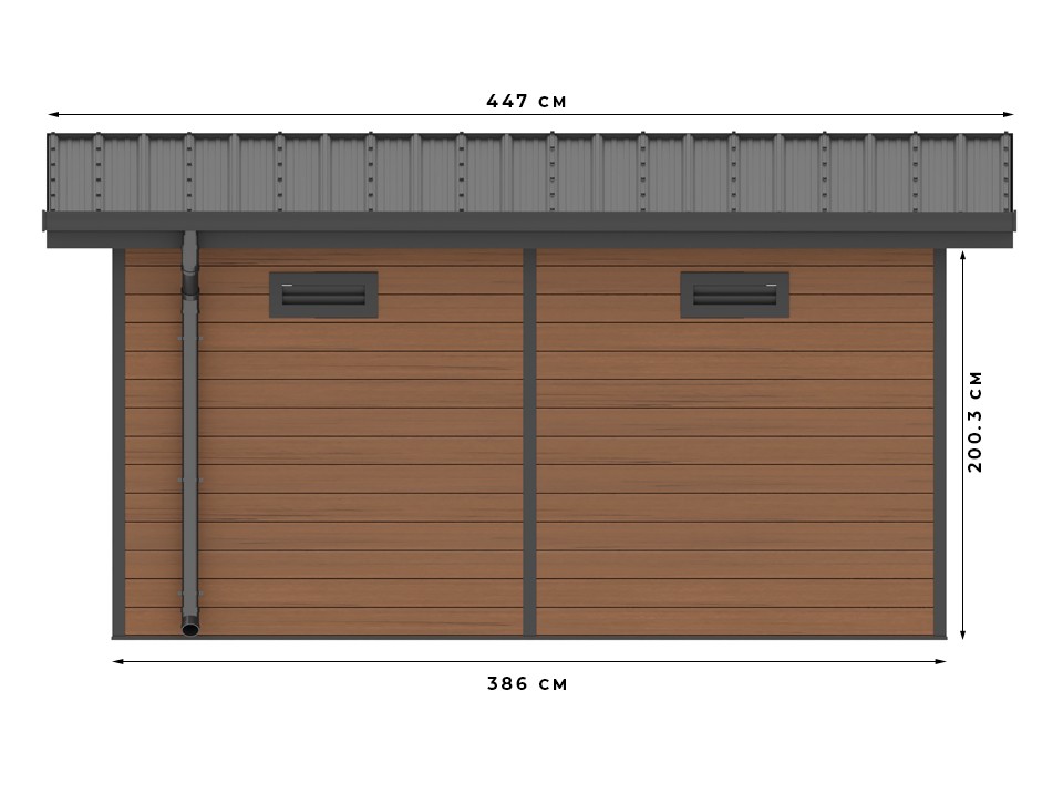 Cache Poubelle 6.5 m2 - composite marron Cache Poubelle 6.5 m2 - composite marron, Cache Poubelle - Direct-abris