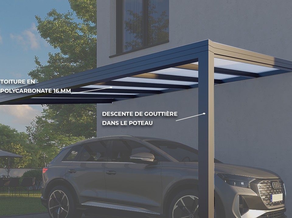Carport aluminium HORIZON Direct Abris