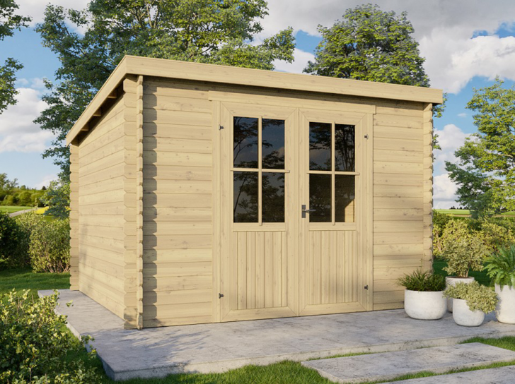 Petit cabanon de jardin en bois POOL DREAM 44mm - 5m²