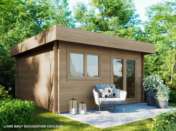 Petit cabanon de jardin en bois POOL DREAM 44mm - 5m²