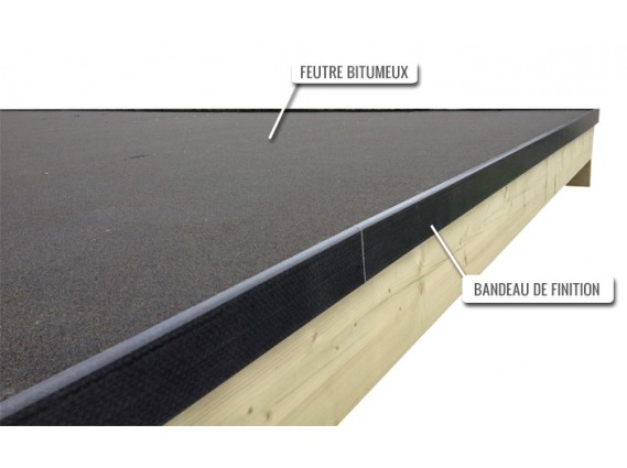 Zoom sur la toiture du carport bois CASTELLANE