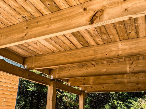 Toiture du carport bois CASTELLANE 2 places