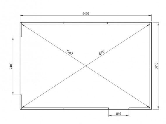 Mesures du garage en bois composite SILVERSTONE