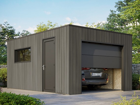 Garage en bois composite