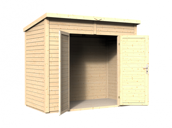Abri de jardin 2.96 m² à toit simple pente