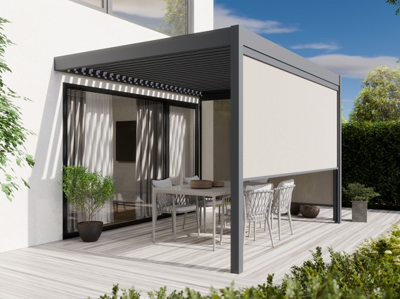 pergola bioclimatique Zenith avec Store de côté