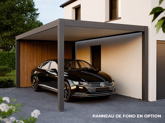 carport avec panneau de fond