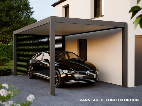 carport en aluminium pour une voiture
