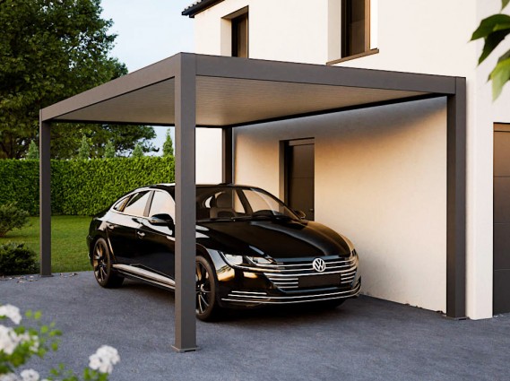 carport alu 330 x 570 cm toit plat