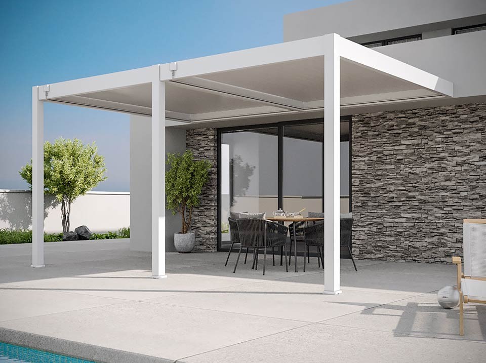 Pergola bois autoportante 200x300 cm avec stores Pergola bois autoportante 200x300 cm avec stores, Pergola bois - Direct-abris
