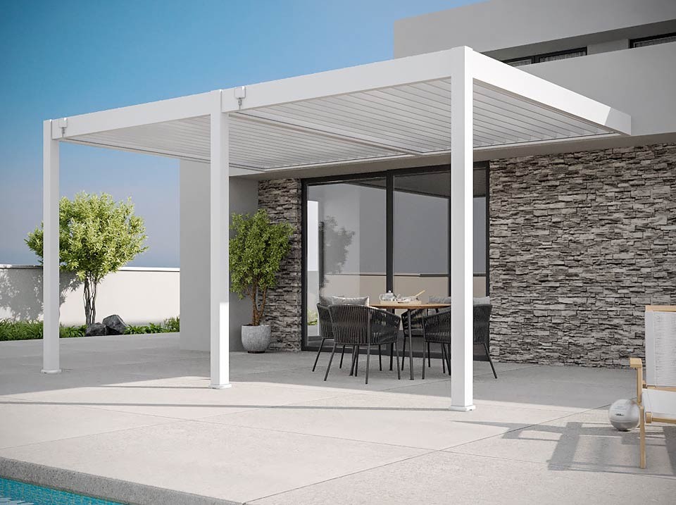 Pergola MALAGA en bois 434 x 250 - 3 poteaux Pergola MALAGA en bois 434 x 250 - 3 poteaux, Pergola bois - Direct-abris