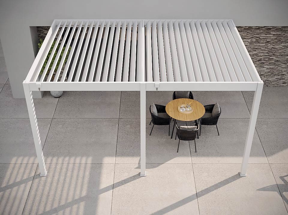Pergola MALAGA 434 x 250 - 2 poteaux Pergola MALAGA 434 x 250 - 2 poteaux, Pergola bois - Direct-abris