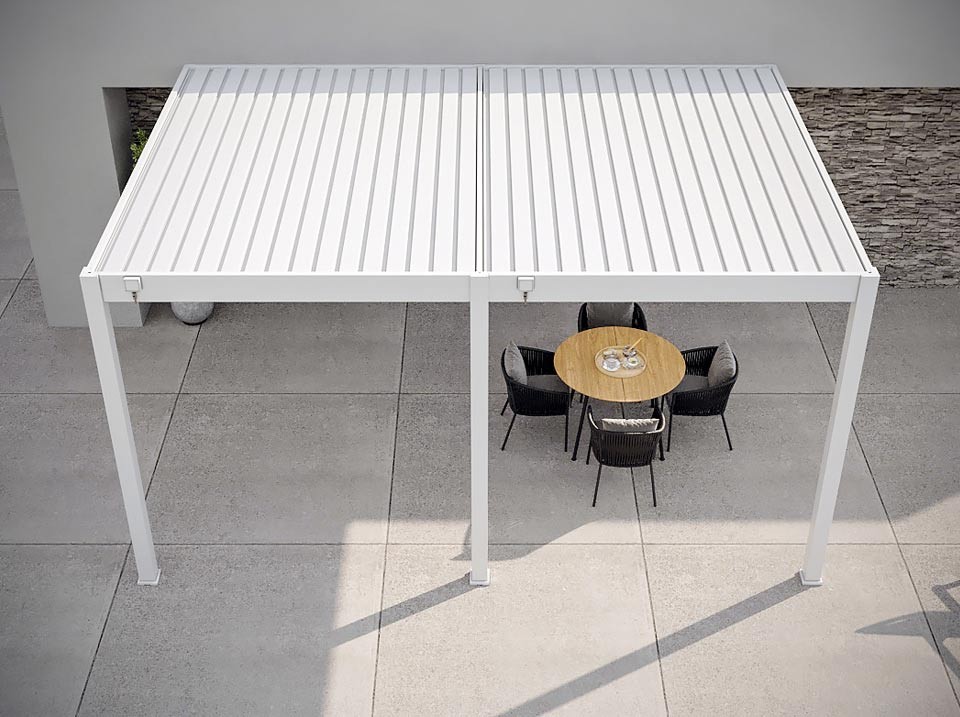 Pergola en bois MALAGA 434 x 300 - 3 poteaux Pergola en bois MALAGA 434 x 300 - 3 poteaux, Pergola bois - Direct-abris