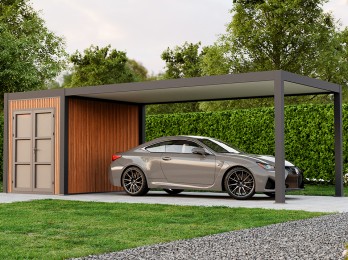 Carport aluminium DENVER avec abri