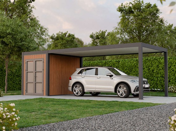 DENVER carport aluminium avec abri