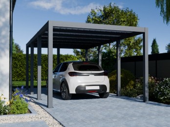 carport une voiture en aluminium moderne