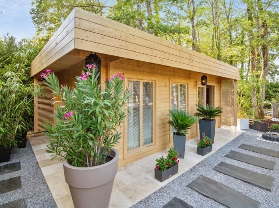 chalet en bois vue de côté