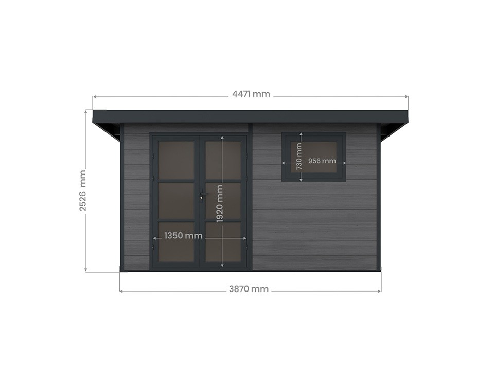 Pergola ALICANTE 434 x 350 - 3 poteaux Pergola ALICANTE 434 x 350 - 3 poteaux, Pergola bois - Direct-abris