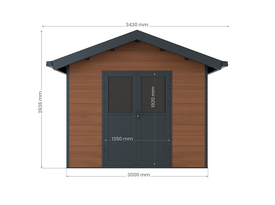 bucher en metal 1.07 m2 - gris bucher en metal 1.07 m2 - gris, Abri buche - Direct-abris