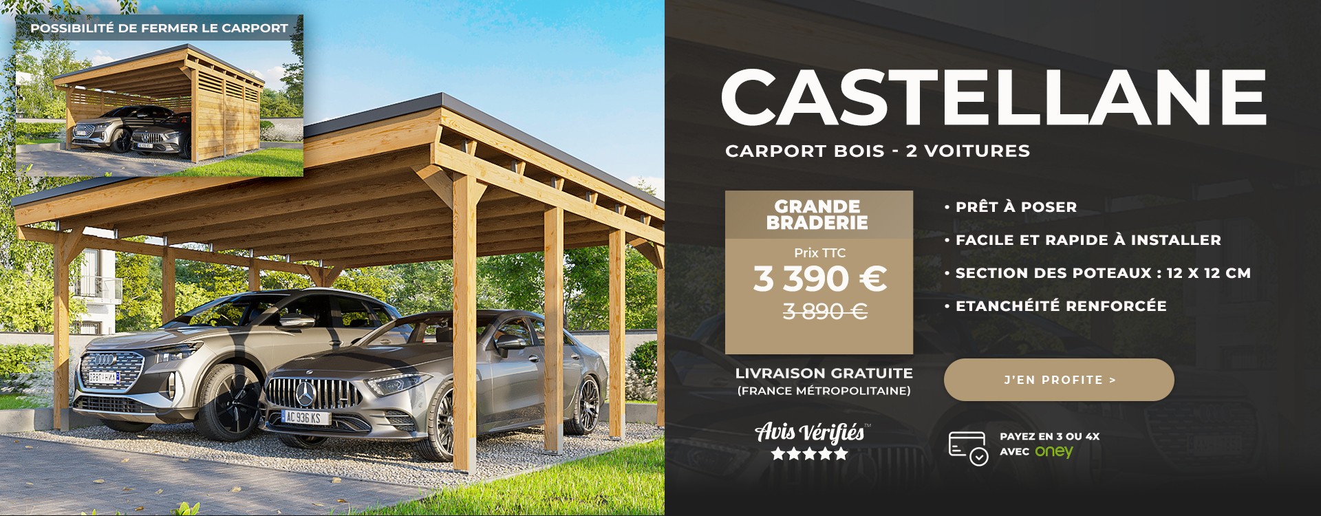 carport bois castellane