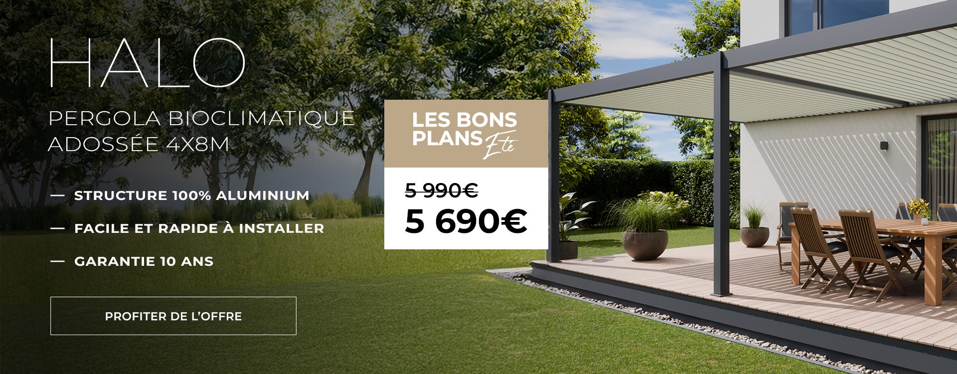 promotion pergola bioclimatique