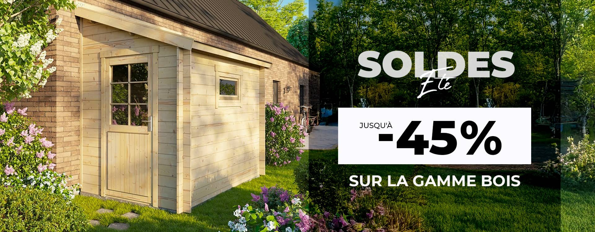 solde abris de jardin bois