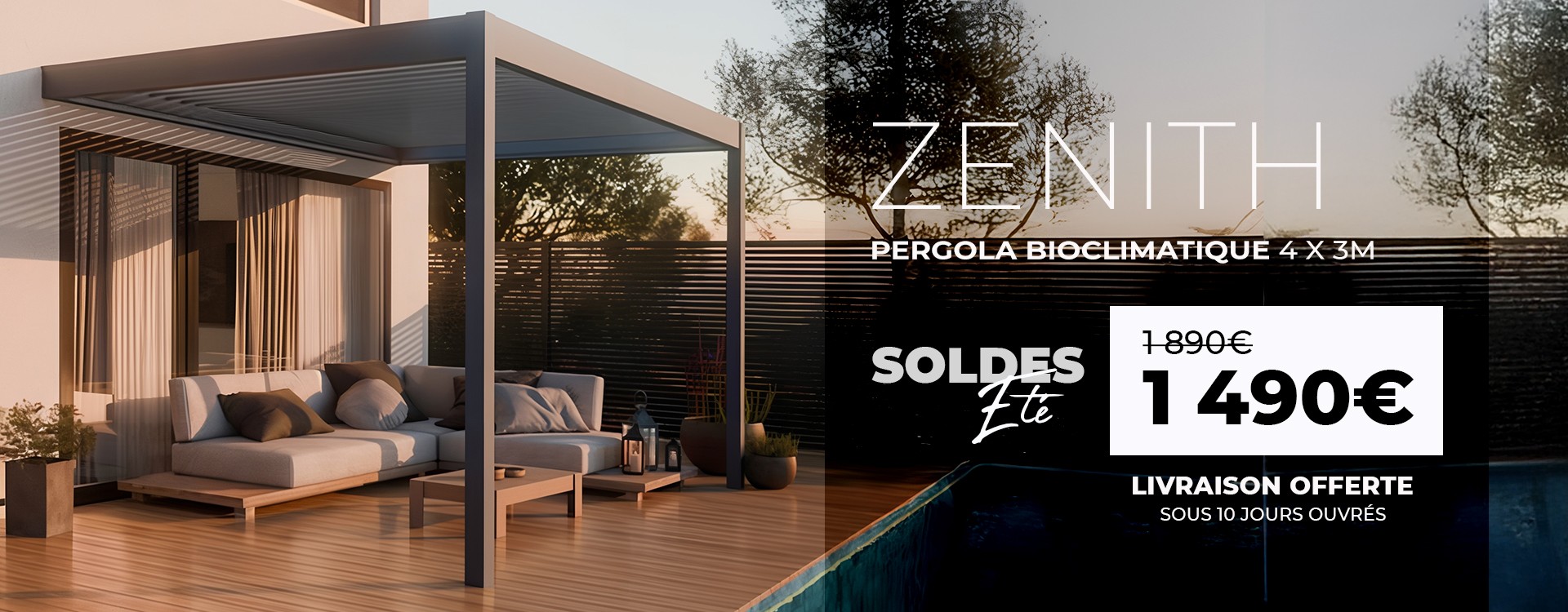 soldes pergola bioclimatique 4x3