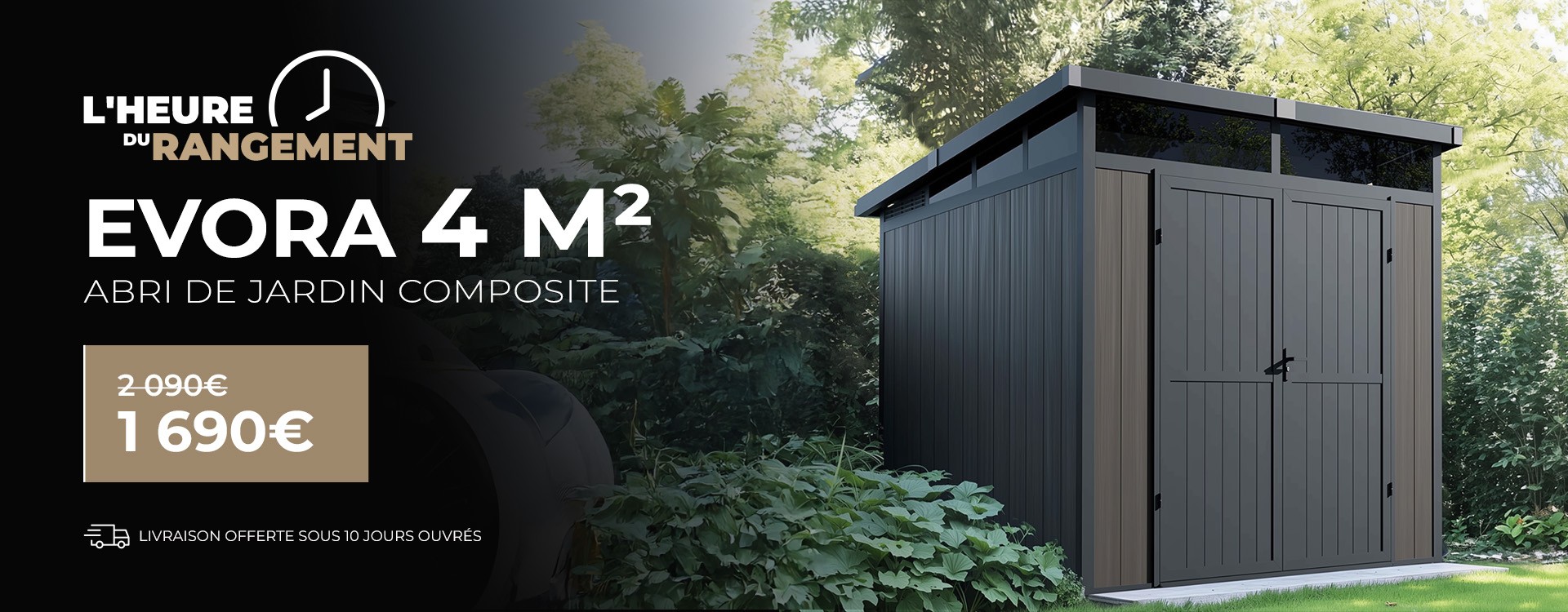 abri de jardin composite promo