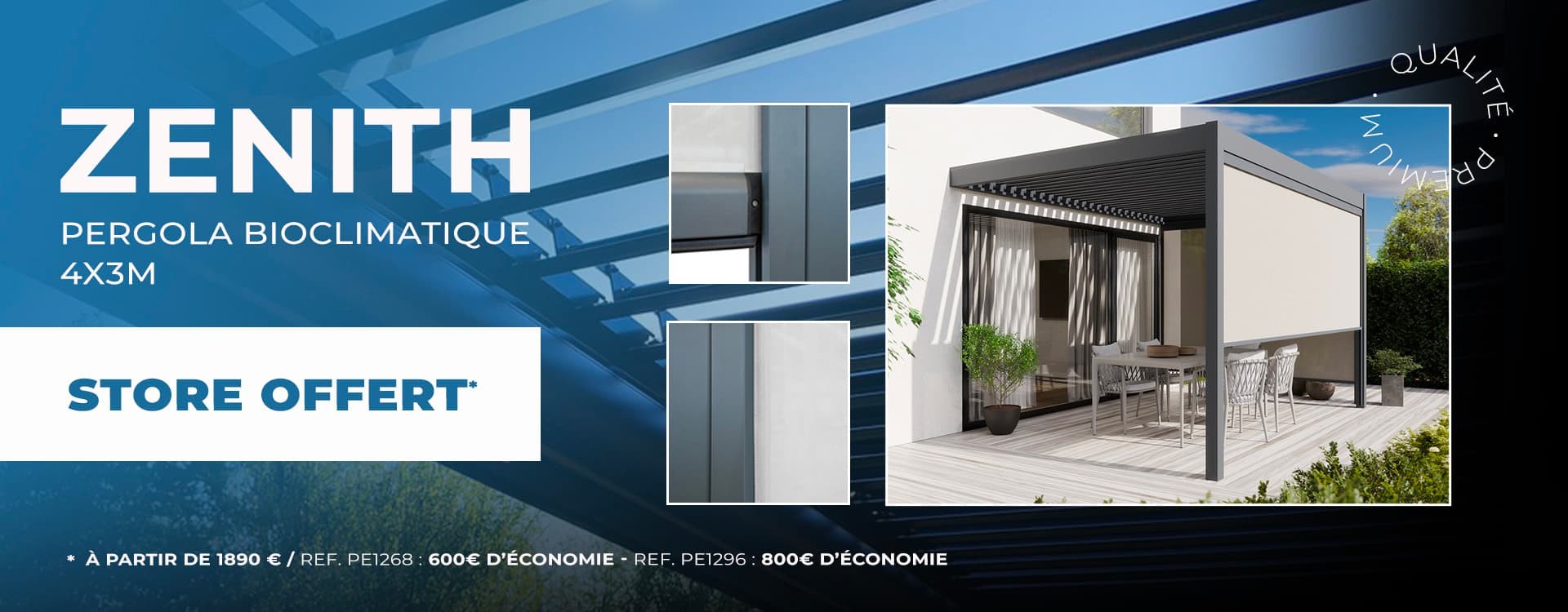 pergola bioclimatique store offert
