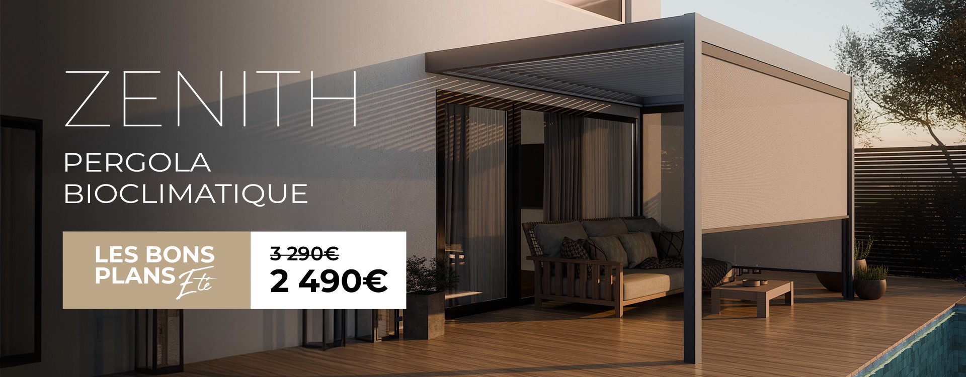 pergola bioclimatique store promotion